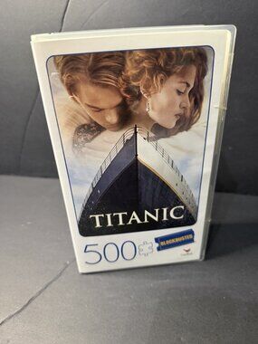 Titanic Blockbuster Puzzle 500 Piece Cardinal In VHS case NEW